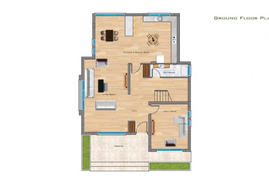 4+1 luxury villa for sale in Ozankoy, Kyrenia