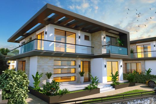 4+1 luxury villa for sale in Ozankoy, Kyrenia