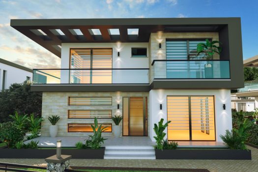 4+1 luxury villa for sale in Ozankoy, Kyrenia